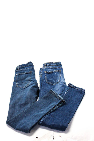 Zara Womens Denim High Rise Skinny Non Distressed Jeans Blue Size 30 Lot 2