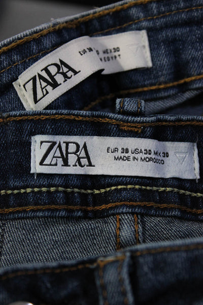 Zara Womens Denim High Rise Skinny Non Distressed Jeans Blue Size 30 Lot 2