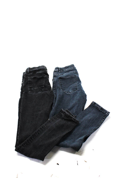 Zara Womens Skinny Non Distressed High Rise Denim Jeans Black Blue Size 30 Lot 2