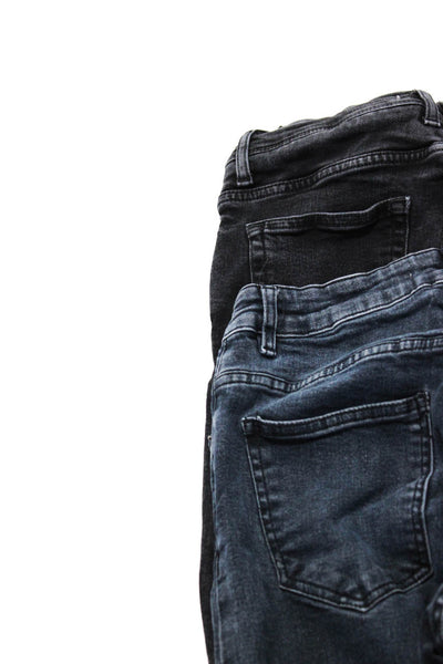 Zara Womens Skinny Non Distressed High Rise Denim Jeans Black Blue Size 30 Lot 2
