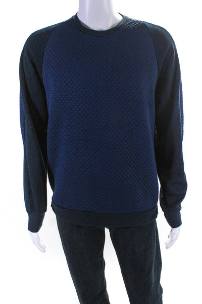 Karl Lagerfeld Men's Crewneck Long Sleeves Sweater Navy Blue Size M