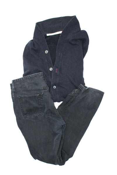 Velvet by Graham & Spencer Men's Jeans Cardigan Black Size L 36X32 Lot 2