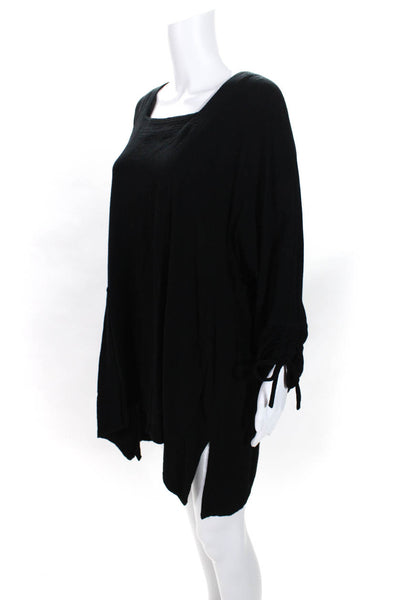 Soft Surroundings Womens Long Sleeves Shirt Dress Black Size One Size