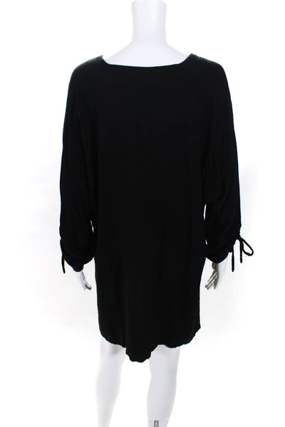 Soft Surroundings Womens Long Sleeves Shirt Dress Black Size One Size