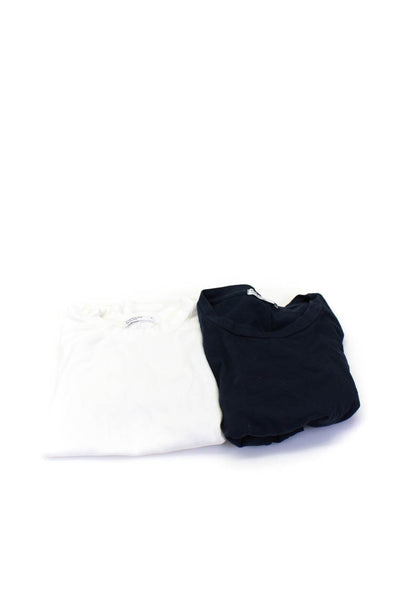 Stateside Womens Short Sleeve Tee Shirt Dress White Navy Blue Size Small Lot 2