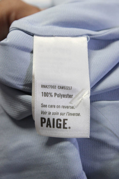 Paige Womens Long Sleve V Neck Boxy Lightweight Shirt Powder Blue Size Small