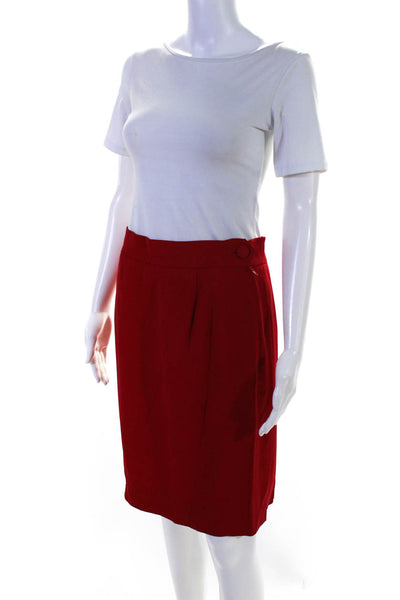 Moschino Cheap & Chic Womens Knee Length Crepe Pencil Skirt Red Size 12