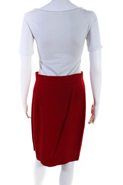 Moschino Cheap & Chic Womens Knee Length Crepe Pencil Skirt Red Size 12