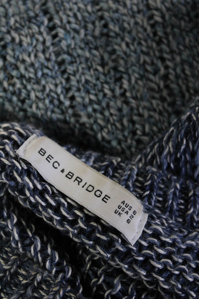 Bec & Bridge Womens Sleeveless Sweater Dress Blue Cotton Size 2