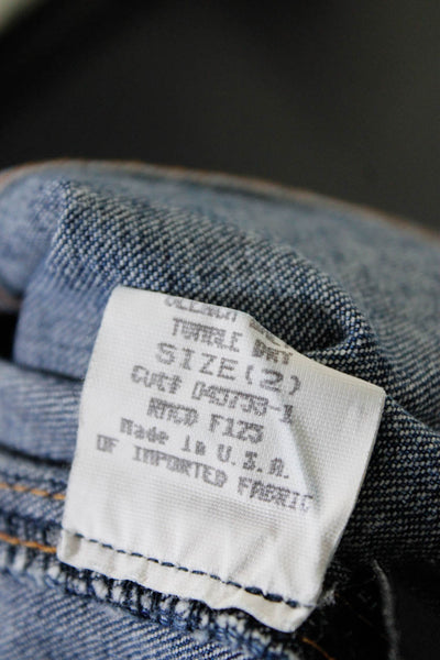 Laundry by Shelli Segal Women's Long Sleeve Button Up Denim Jacket Blue Size 2