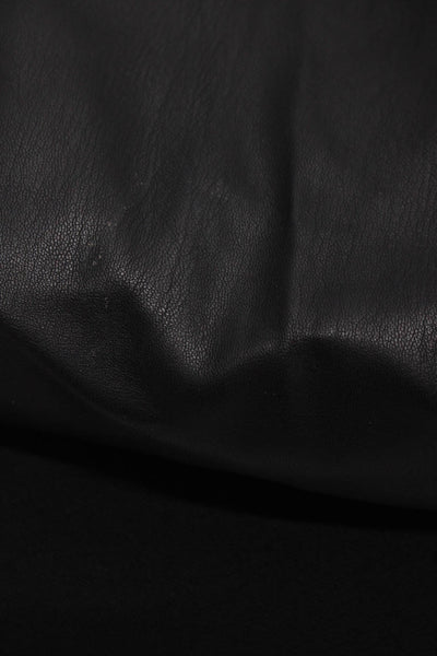 Zara Womens Faux Leather Sweater Sheath Dress Black Size Medium Large Lot 2