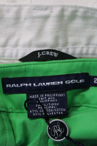 J Crew Ralph Lauren Golf Womens Denim Skirt Shorts White Green Size 4 2 Lot 2
