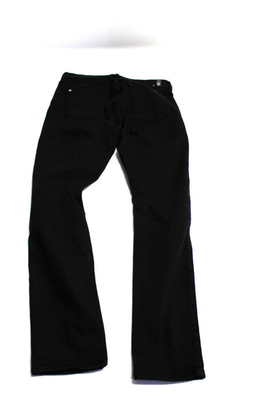 7 For All Mankind Women's Mid Rise Ankle Skinny Denim Jeans Black Size 28 Lot 2