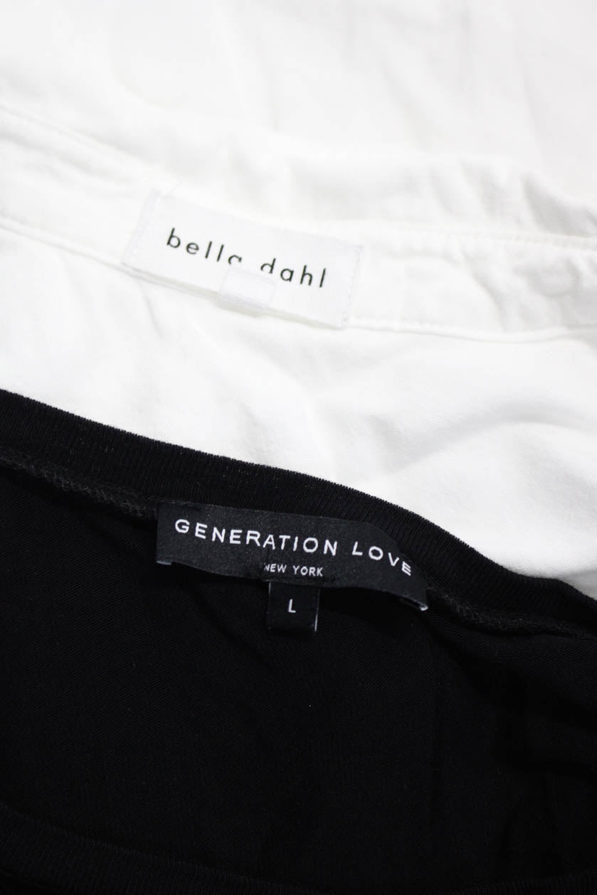 Generation Love Bella Dahl Womens Sweater Shirt Black Size Large