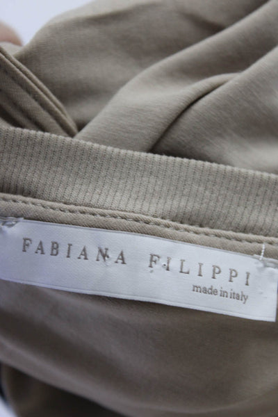 Fabiana Filippi Women's Sleeveless Knee Length Pocket Sheath Dress Beige Size XS