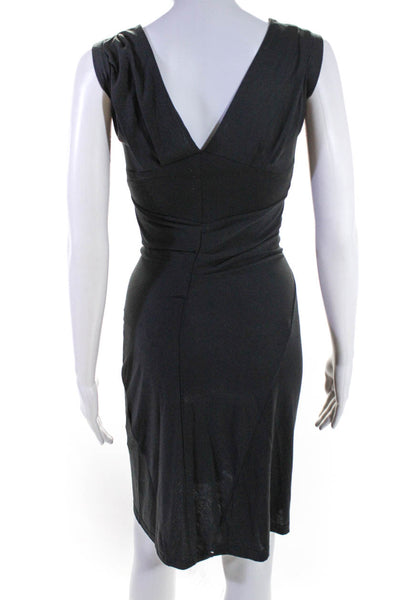 Etoile Isabel Marant  Womens V Neck Sleeveless Ruched Dress Gray Size EUR 36