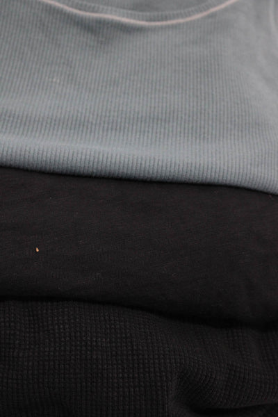 Stateside Women's Crewneck Long Sleeves  Crop T-Shirt Black Green Size S Lot 3
