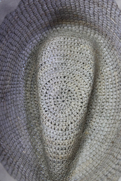 Hatattack Womens Straw Woven Beaded Sun Hats Light Brown Tan Size One Size Lot 2