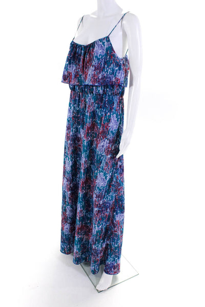 Alec Rris Women's Scoop Neck Spaghetti Straps Maxi Dress Multicolor Size M
