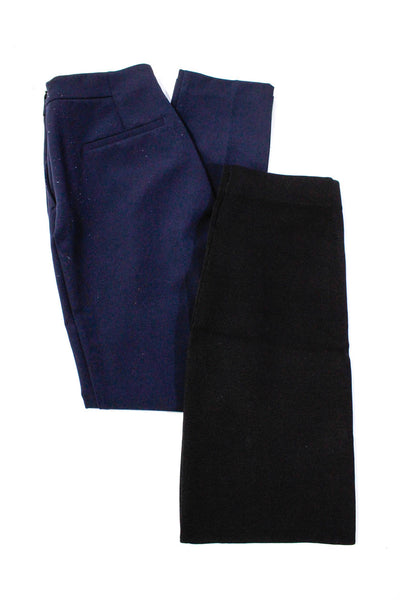 Cos Zara Basic Womens Short Skirt Straight Leg Pants Black Blue Size S M Lot 2