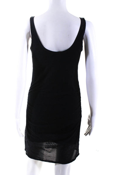 Michael Stars Women's V-Neck Sleeveless Mesh Mini Dress Black Size XS