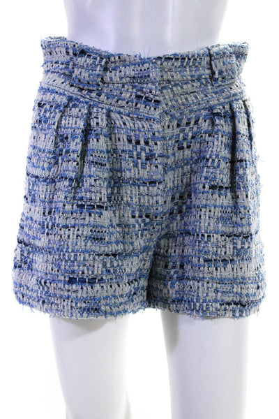 IRO Women's Midrise Pleated Tweed Dress Short Blue Size 36