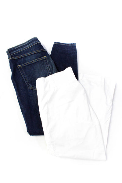 Amo Nolita Womens Skinny Jeans Cargo Pants Blue White Size 25 26 Lot 2