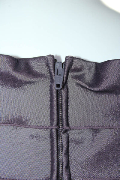 Tadashi Shoji Womens Back Zip Cap Sleeve Tiered Gathered Dress Purple Size 4