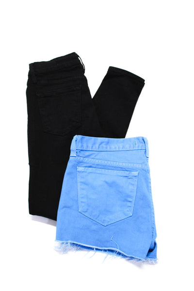 Frame Denim Women's Skinny Jeans Denim Shorts Black Blue Size 23 27 Lot 2
