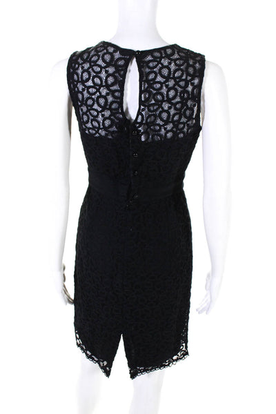 Milly Of New York Womens Lace Sleeveless Sheath Dress Black Size 0
