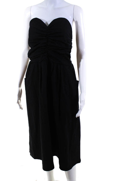 Absence of Colour Womens Sweetheart Neckline Strapless Dress Black Size L