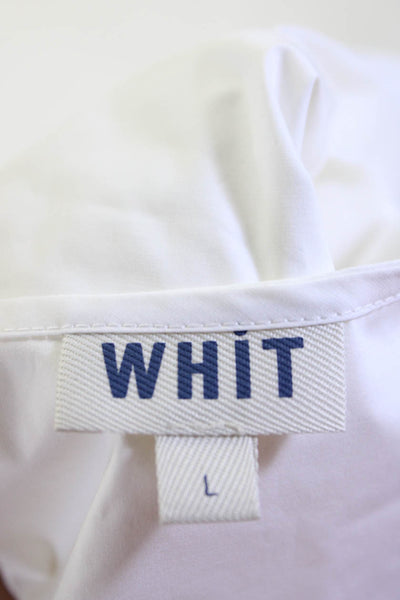 Whit Womens  Tank Top White Cotton Size Large