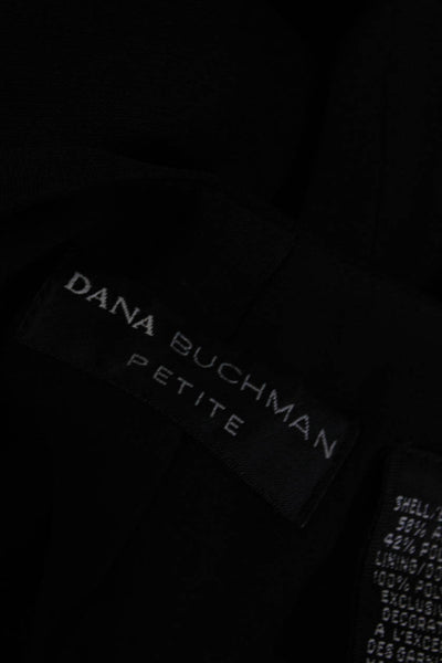 Dana Buchman Petites Women's Sleeveless A Line Knee Length Dress Black Size 16