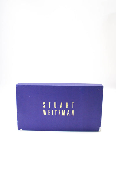 Stuart Weitzman Women's Square Toe Low Heel Classic Pumps Black Size 8