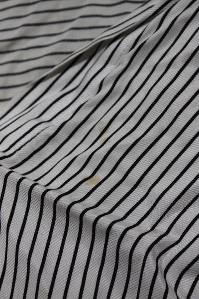 Zara Women's Long Sleeve Collared Geometric Button Down Shirt Green XL Lot 3