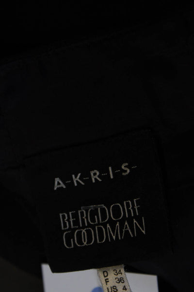 Akris Womens Fleece Knee Length Pencil Skirt Dark Burgundy Size 4