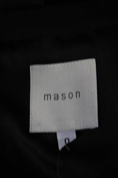 Mason Women's Lined Cutout Faux Wrap Mini Skirt Black Size 0