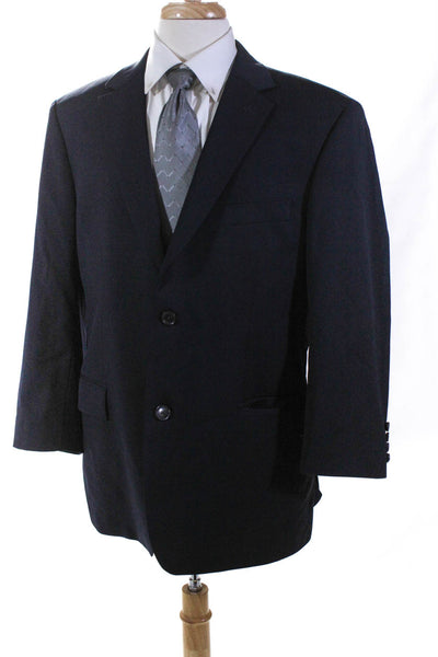 Boss Hugo Boss Men's Wool Notched Collar Lined Suit Blazer Black Size 42