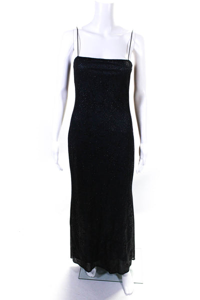 Laundry by Shelli Segal Women's Sleeveless Square Neck Sequin Gown Blue Size S