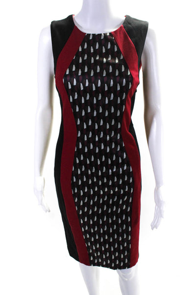 D. Exterior Womens Geometric Print Sleeveless Dress Black Red Size EUR 44