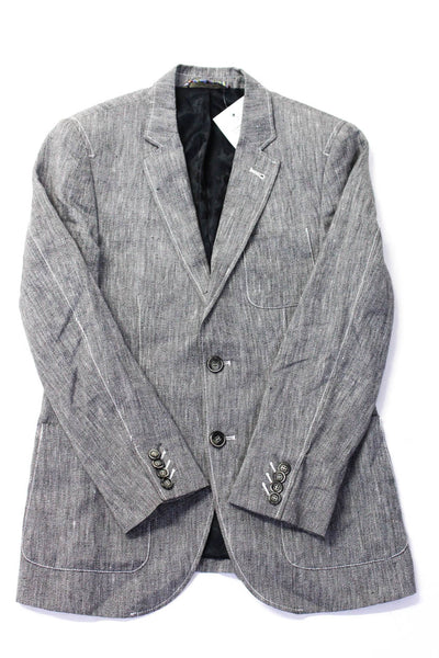 Robert GrahamBoys Two Button Collar Long Sleeved Suit Jacket Blazer Gray Size M