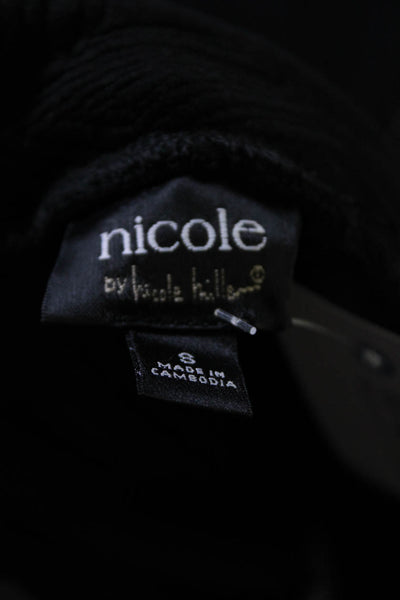 Nicole by Nicole Miller Womens Slit Straight Pencil Skirt Black Blue Size S
