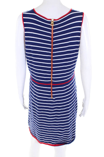 STS Sail To Sable Womens Striped Sweater Dress Navy Blue Cotton Size Large