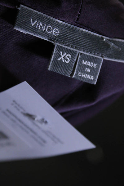 Vince Women's V-Neck Dolman Sleeves Blouse Purple Size XS