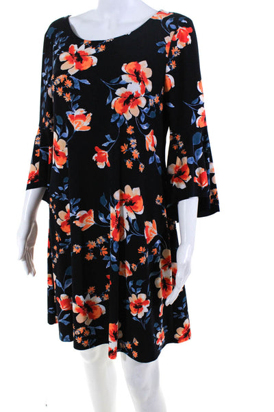 Lauren Ralph Lauren Women's Floral 3/4 Sleeve Shift Dress Multicolor Size 8