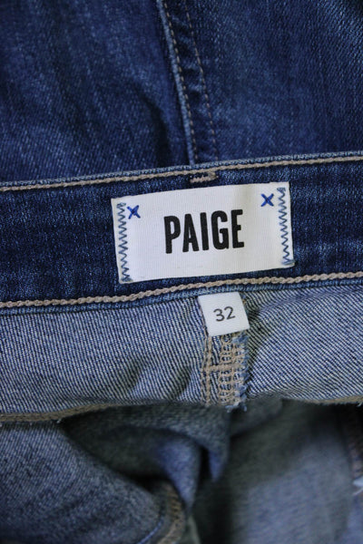 Paige Womens Ankle Peg Leg Jeans Blue Cotton Size 32