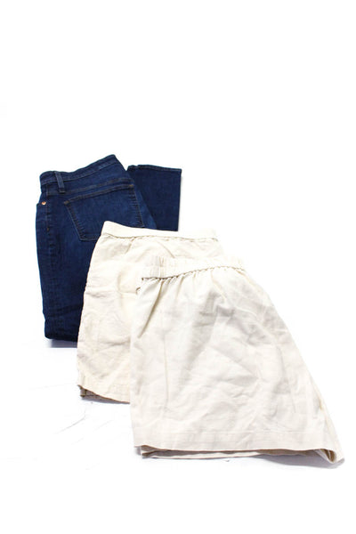 J Crew Womens Shorts Jeans Beige Blue Size 14 Extra Extra Large 32 Tall Lot 3