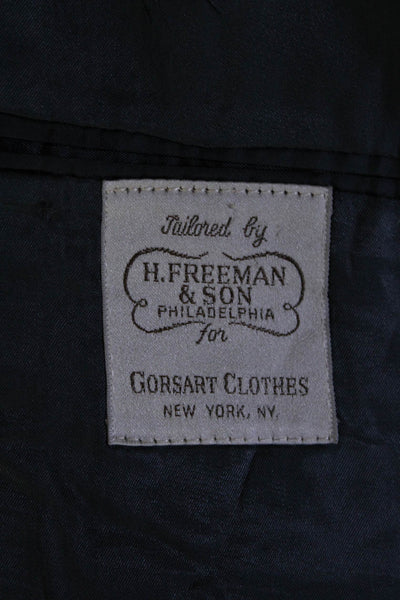 H. Freeman & Son Mens Plaid Two Button Blazer Jacket Gray Size 40