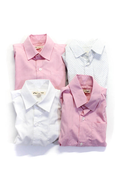 Appaman Boys Spotted Buttoned Long Sleeve Collared Tops Pink Size 3T Lot 4