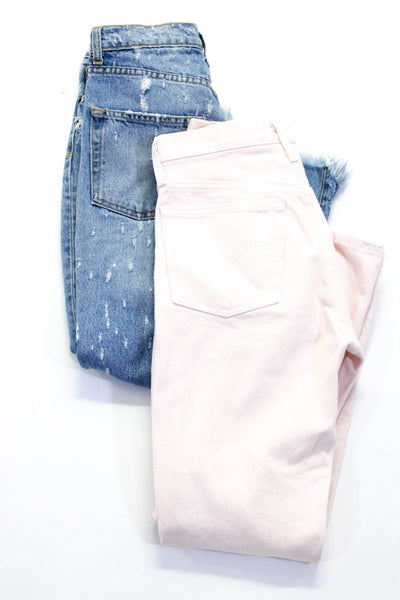 Levi Strauss & Co Carmar Womens Jeans Pink Blue Size 25 Lot 2